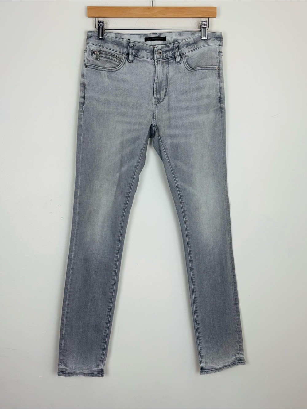 John Varvatos U.S.A. BOWD Slim Fit Gray  Wash Stretch Jeans Men's 29